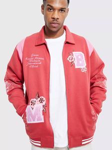 Chaqueta de béisbol de lana de alta calidad de fabricante OEM logotipo personalizado Boxy Letterman Varsity invierno chenilla talla grande de punto - Product Image 2