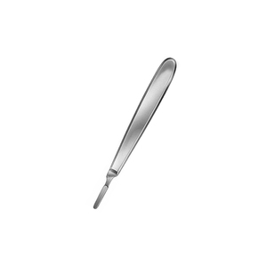 Instrumento Quirúrgico Manual # 4 Mango de bisturí de acero inoxidable con agarre antideslizante para procedimientos médicos Bisturí 4 - Product Image 3