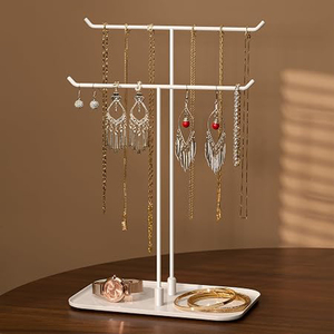 Necklace Holder Jewellery Stand Necklace Bracelet Organizer Metal Display Stand Gift for Women Ideal for Home Jewelry Stand - Product Image 6