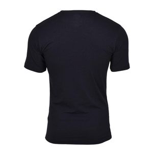 T-shirt à manches courtes pour homme, couleur unie noire, col rond, coupe classique, jersey en coton décontracté, Pays-Bas - Product Image 6