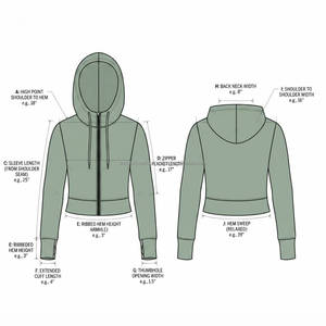 Women's Crop Top Hoodie Cropped Sweatshirt Fleece Pullover Casual Hooded Streetwear Top OEM ODM Custom Wholesale Factory - Product Image 6