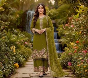 ชุดสูท 3 ชิ้น งานปักลายหนักพิเศษสำหรับเทศกาลอีด ดีไซน์ใหม่ - Product Image 3