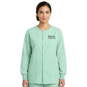 Blouses d'hôpital, vestes médicales, vestes pour infirmières, médecins, personnel hospitalier, veste à col rond boutonnée - Product Image 1