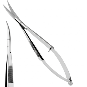 Handmade Stainless Steel Manicure Micro Spring Scissors Curved Blade <b>Nail</b> Eyelash <b>Extensions</b> Beauty Tool New Arrival 2026 - Product Image 1