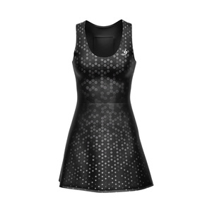 Ensemble de tennis personnalisé pour femme, collection printemps/été, robe athlétique sans manches avec logo frontal, séchage rapide, évacuation de l'humidité, respirant - Product Image 5
