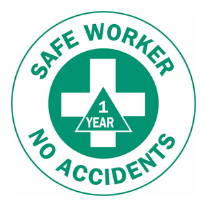 Brady No Accidents 1 Year Durable <b>PVC</b> Hard Hat Labels for Industrial Safety Management - Product Image 1