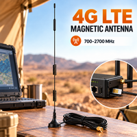 Antena Magnetik 4G LTE 700-2700MHz Eksternal dengan Pilihan Panjang Kabel untuk Gateway dan Modul IoT