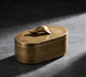 Contenedor Ovalado de Lujo para Frutos Secos en Dorado Cepillado, Caja de Almacenamiento de Dátiles con Asa Orgánica, Organizador de Alimentos, Caja Metálica - Product Image 3