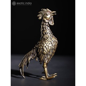 Sculpture de coq de 5 pouces faite à la main pour la décoration de la maison - Product Image 4