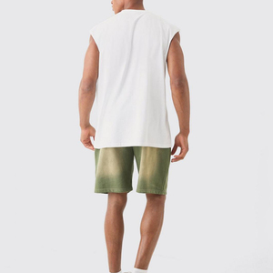 Camiseta sin mangas de algodón personalizada de alta calidad para hombre, ropa deportiva, tejido gofrado, camiseta de fitness personalizada de alta calidad para hombre - Product Image 2