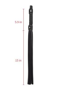 Fouet noir avec poignée recouverte de cuir et sangle de poignet, fouet d'entraînement équestre, fouet en cuir fait main, fouet BDSM, clubs de nuit, SPALL JP SPORTS - Product Image 5