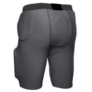 Zipper Pockets Anti-Wrinkle & Quick Dry Features Men's Breathable Worsted <b>Spandex</b>/Polyester Knee-Length Running <b>Shorts</b> <b>with</b> - Product Image 2