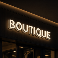 Letras de Canal 3D Personalizadas, Letreros de Acero Inoxidable para Cafetería, Letreros Comerciales LED, Letrero Metálico Exterior con Logotipo