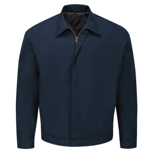 EXORO APPARELS <b>Men's</b> <b>Navy</b> Blue Woolen Waterproof Lightweight <b>Quilted</b> Workwear <b>Jacket</b> Zipper Closure Stand Collar Regular Fit - Product Image 1