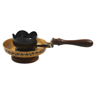 Zikra Handicraft Luxury Metal <b>Incense</b> Burner Sandalwood Handle Tongs Durable Eco-Friendly Elegant Bakhoor Oud Charcoal Holder - Product Image 6