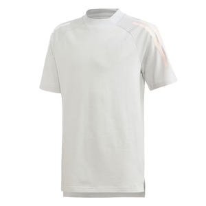 T-shirt blanc à manches courtes pour homme, coupe classique, col rond, sportif, tricoté, couleur unie, séchage rapide, design uni - Product Image 1