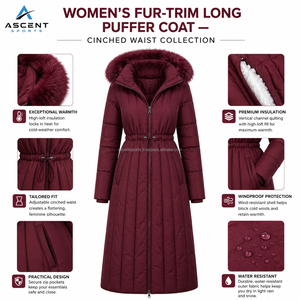 Women's Belted Long Puffer Coat Lightweight Quilted <b>Winter</b> <b>Jacket</b> Warm Insulated Parka Outdoor OEM ODM Wholesale Supplier - Product Image 6