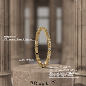 Anillo de Oro Sólido de 14K con Diamante Cultivado en Laboratorio, Diseño de Hoja Texturizada, Grabado Vintage, Banda de Eternidad Delgada y Apilable, Anillo de Boda - Product Image 2