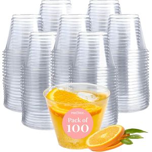 Vasos Desechables Resistentes Prestree - Juego de 100 Vasos Transparentes de Plástico de 5 oz para Cócteles, Vino, Ponche, para Fiestas - Product Image 2