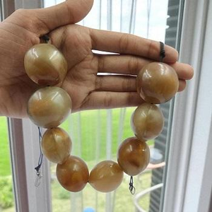 Collar de Cuerno de Búfalo Hecho a Mano, Ecológico y Moderno, con Cuentas Redondas Grandes, Regalo de Boda, India, Perfect Enterprises - Product Image 6