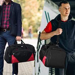 Sac de sport pour homme avec logo personnalisé, imperméable, séparation sec/humide, en nylon, pour la gym, les voyages, le week-end, sac de voyage en forme de baril - Product Image 6
