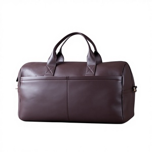 Sac de voyage en cuir véritable marron foncé pour homme, écologique, résistant à l'eau, grand sac de week-end, sac de sport, sac de voyage pour la nuit - Product Image 1