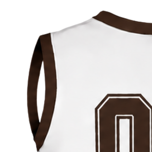 Haut d'uniforme de cheerleading marron sans manches, col en V, tenue de sport athlétique pour compétition de danse en équipe - Product Image 5