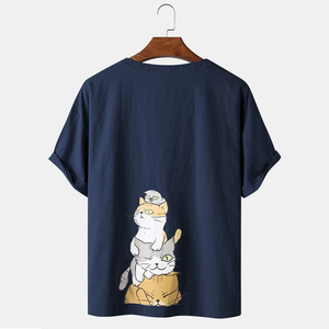 Men's Summer Casual T-Shirts New Fashion Ringer Breathable 340gsm Plus Size Custom <b>Logo</b> 100% Cotton Quick Dry Short Sleeve High - Product Image 4