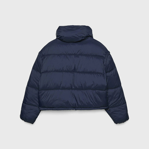 Parka d'hiver matelassée et gonflée pour femme avec logo personnalisé, capuche ajustable et rembourrage en duvet, style OEM - Product Image 2