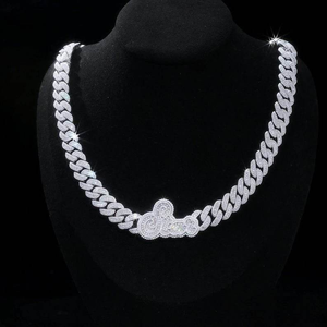Collar de Lujo con Eslabones Cubanos de Moissanita, Plata 925 con Baño de Rodio, Cadena Iced Statement, Joyería Hip Hop, Regalo para Hombres y Mujeres - Product Image 2