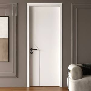 ประตูไม้เชิงนิเวศน์สำหรับห้องน้ำภายในบ้าน โรงแรม ดีไซน์ทันสมัย ประตูไม้ WPC แบบเรียบ สำหรับบ้าน วิลล่า โรงแรม อพาร์ตเมนต์ - Product Image 1