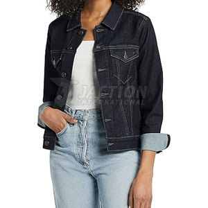 Chaqueta de Mezclilla para Mujer con Cuello Camisero, Color y Talla Personalizables, Talla Grande, Transpirable y Ligera para Uso en Exteriores - Product Image 4