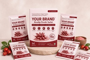Sachet de Polvo de Rosa Mosqueta con Péptidos de Colágeno Marino y Vitamina C para una Piel Radiante y Apoyo Inmunológico, 15 Sachets - Product Image 2