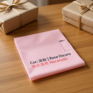 Carta Velina Rosa Scuro 50x66 Cm Perlata per Imballaggio - Product Image 2