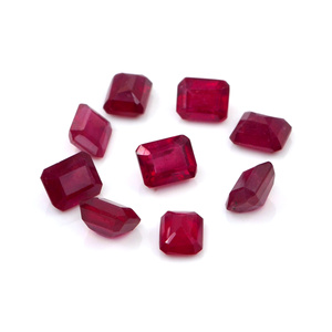 Rubis naturels de Bangkok, octogones calibrés 5x6mm, pierres précieuses de rubis naturelles facettées pour la fabrication de bijoux, prêtes à l'emploi - Product Image 3