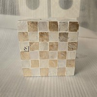 Boîte à mouchoirs personnalisée avec logo, en nacre, carrée, avec incrustation de coquillage, distributeur de serviettes en papier, pour hôtel de luxe, maison, vente en gros