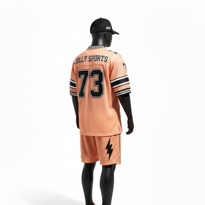 Men Football Jersey Shorts <b>Set</b> Lightweight Moisture Wicking Mesh GSM Color Block Panel Custom Printed Logo short <b>set</b> for men's - Product Image 5
