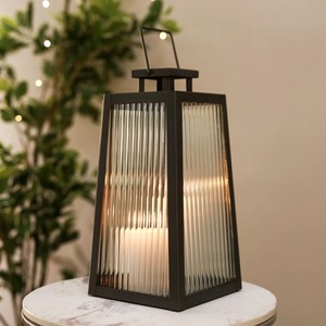 Farol de hierro estilo antiguo para centro de mesa y decoración del hogar, farol de metal rústico estilo granja para decoración interior y exterior. - Product Image 4