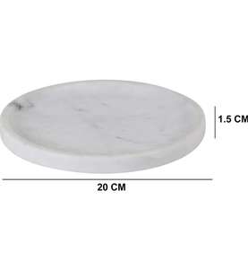 Bandeja de mármol natural de lujo para servir comida, café, té, con superficie pulida, decorativa, organizador para mesa de comedor, cocina y hogar. - Product Image 1