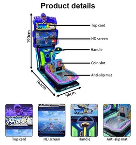 Machine de jeu d'arcade moderne de course de bateaux de surf, avec une puissance de 80W, une tension de 110V/220V, un corps durable en matériaux multiples, en métal, 1 joueur - Product Image 6