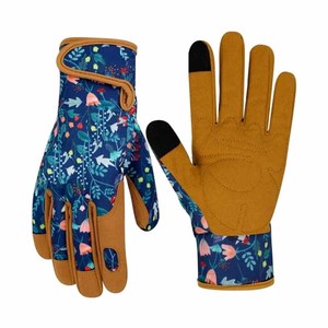 Best Performance Floral Printed Touch Screen <b>Garden</b> <b>Gloves</b> Padded Synthetic Suede Palm <b>Ladies</b> Outdoor Working Safety <b>Gloves</b> - Product Image 1
