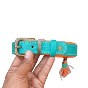 Honeypet Custom Luxury Adjustable <b>Dog</b> Collar Leash Set Pure Colorful Soft <b>Button</b> Closure Multifunctional Features - Product Image 5