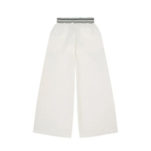 กางเกงขายาวทรงตรงผ้าคอตตอนผสมโพลีเอสเตอร์และสแปนเด็กซ์ แต่งขอบยางสีตัดกัน กางเกงวอร์มทรงหลวมสำหรับผู้ชาย มีกระเป๋าและเอวยางยืด - Product Image 2