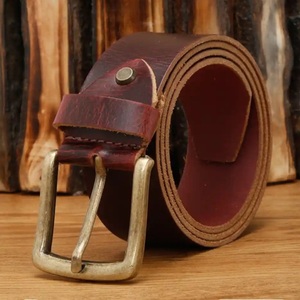 High Quality Designed <b>Belt</b> <b>Vintage</b> Fashion Pin Buckle Men's Genuine Leather Cow Hide Casual Men's Jeans <b>Belts</b> with Brass Buckle - Product Image 4