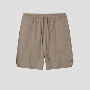 Shorts en coton tricoté pour homme, couleur unie, taille mi-haute, fermeture élastique, style décontracté, tissu respirant - Product Image 5