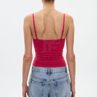 Débardeur tricoté uni à col carré sans manches pour femme, coupe ajustée, décontracté, respirant, écologique, séchage rapide, amovible