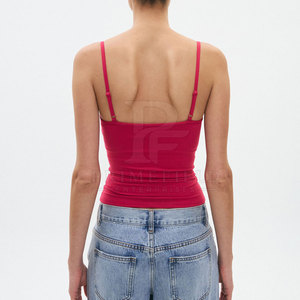 Débardeur tricoté uni à col carré sans manches pour femme, coupe ajustée, décontracté, respirant, écologique, séchage rapide, amovible - Product Image 2