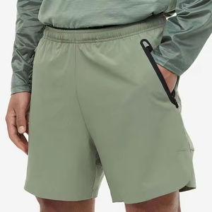 Ensemble de shorts coupe-vent légers avec haut zippé et taille élastique pour un usage quotidien décontracté - Product Image 4