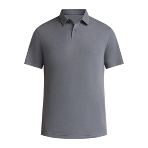 เสื้อโปโลผู้ชายสีดำใส่สบายสำหรับฤดูร้อน ออกแบบเองได้ ปกคอพับได้ ใส่สบาย ผ้าเนื้อแน่น - Product Image 3
