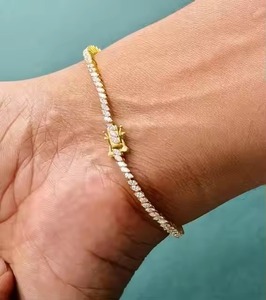 Bracelet tennis en diamants de laboratoire pour femmes et hommes, bracelet tennis en diamants de différentes tailles pour mariage, bracelet en moissanite or blanc - Product Image 4